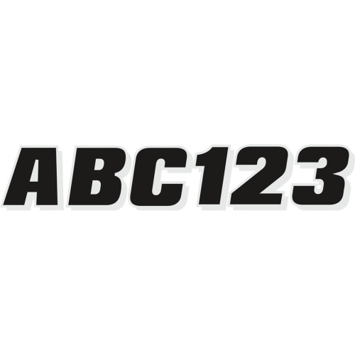 Hardline Blksi320 Sticker Kit Blk/Sil