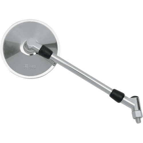 Parts Unlimited Mirror Round Univ Chrome