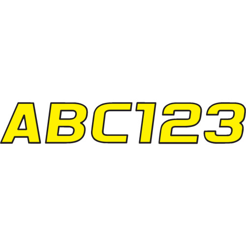 Hardline I.D. Sticker Kit - 700 Series - Yellow Yeblk700