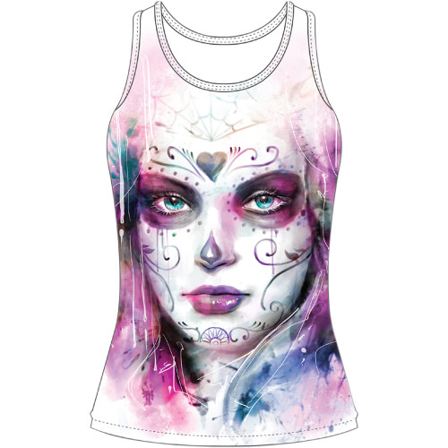 Lethal Threat Women'S Painted Soul Tank Top - White - Large La20472L Lethal Threat Women'S Painted Soul Tank Top - White - Large La20472L