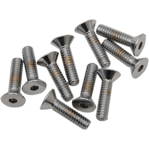 Drag Specialties Bolts - Flat-Head - Chrome - 1/4"-20 X 1-1/4"