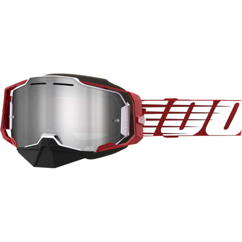 100% Armega Snow Goggles - Oversized Red - Silver Mirror 50008-00006 100% Armega Snow Goggles - Oversized Red - Silver Mirror 50008-00006