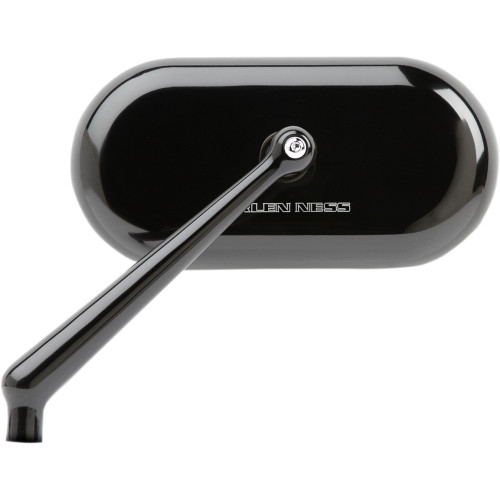Arlen Ness Mirror - Side View - Oval - Black - Left 13-170 Arlen Ness Mirror - Side View - Oval - Black - Left 13-170