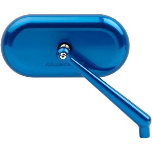 Arlen Ness Mirror - Side View - Oval - Blue - Right 13-177 Arlen Ness Mirror - Side View - Oval - Blue - Right 13-177