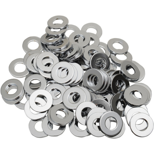 Drag Specialties Washers - Flat - 3/8" - Chrome