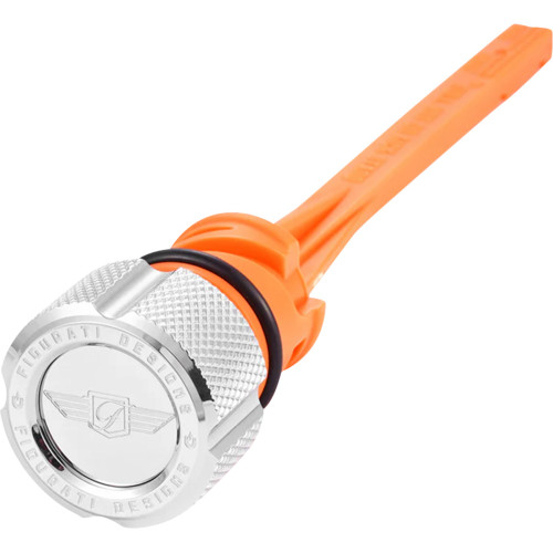 Figurati Designs Magnetic Oil Dipstick - Knurled - Silver - M8 Softail Fd01-Stm8-Kn-Ss Figurati Designs Magnetic Oil Dipstick - Knurled - Silver - M8 Softail Fd01-Stm8-Kn-Ss