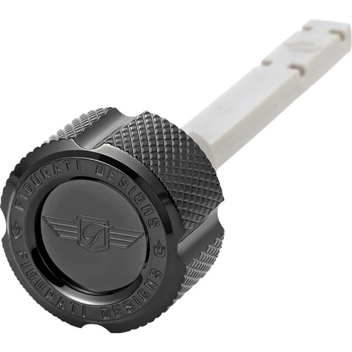 Figurati Designs Transmission Oil Dipstick - Magnetic - Knurled - Black - Twin Cam Fd01-Magtd-Kn-Blk Figurati Designs Transmission Oil Dipstick - Magnetic - Knurled - Black - Twin Cam Fd01-Magtd-Kn-Blk