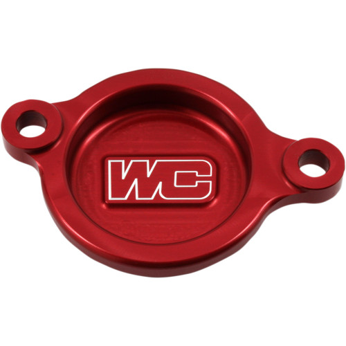 Works Connection 27-006 Oil Filter Cvr Red 27-006