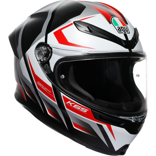 Agv K6 S Helmet - Karve - Matte Black/White/Red - 2Xl 2118395002-025-Xxl