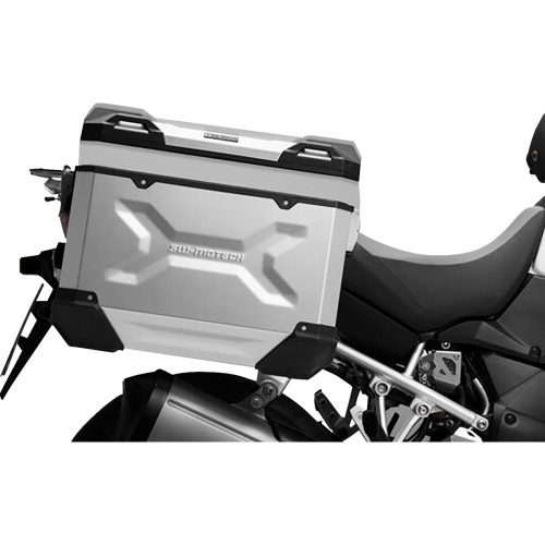 Sw-Motech Trax Adv Aluminum Case System - Silver - Suzuki V-Strom 650 '04-'10 Kft.05.294.70000/S Sw-Motech Trax Adv Aluminum Case System - Silver - Suzuki V-Strom 650 '04-'10 Kft.05.294.70000/S
