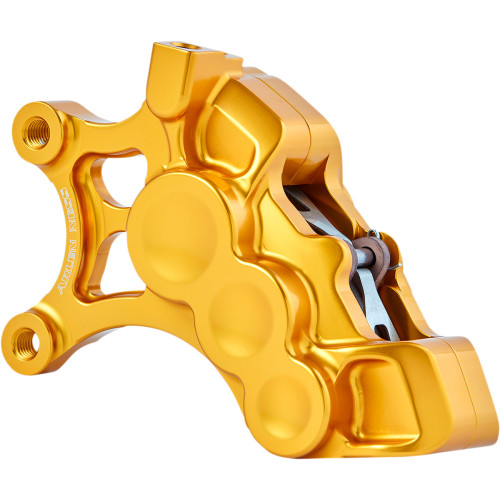 Arlen Ness 6-Piston Caliper - 14" - Gold 02-201 Arlen Ness 6-Piston Caliper - 14" - Gold 02-201