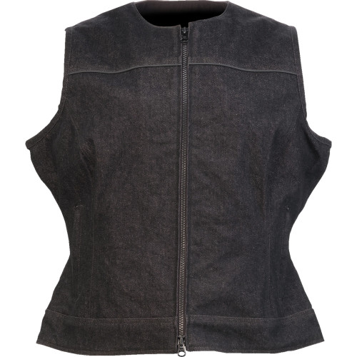 Z1R Women'S Denim Vest - Black - Medium
