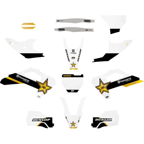 D'Cor Visuals Graphic Kit - Rockstar Husqvarna - Tc/Fc 125-450 20-70-406 D'Cor Visuals Graphic Kit - Rockstar Husqvarna - Tc/Fc 125-450 20-70-406