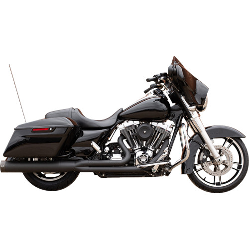 S&S Cycle 2-Into-1 Sidewinder Exhaust System - 50 State - Black - Touring '07-'16 550-0772