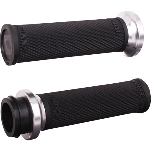 Odi Ruffian Lock-On Street Grips - Indian Tbw - Black/Silver V30Itwb-S Odi Ruffian Lock-On Street Grips - Indian Tbw - Black/Silver V30Itwb-S