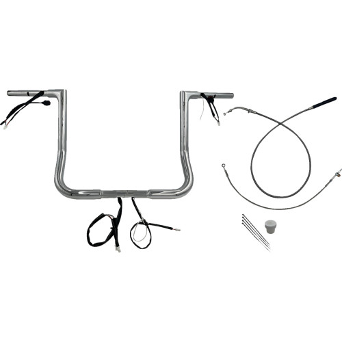Fat Baggers Inc. 1-1/4" Ez Install Flat Top Handlebar - 14" - Chrome 749014