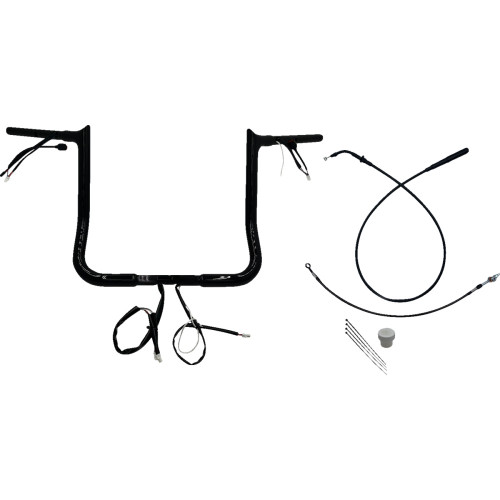 Fat Baggers Inc. 1-1/4" Ez Install Pointed Top Handlebar - 14" - Black 949014-B Fat Baggers Inc. 1-1/4" Ez Install Pointed Top Handlebar - 14" - Black 949014-B