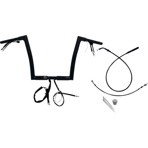 Fat Baggers Inc. 1-1/4" Ez Install Flat Top Handlebar - 12" - Black 749912-B Fat Baggers Inc. 1-1/4" Ez Install Flat Top Handlebar - 12" - Black 749912-B