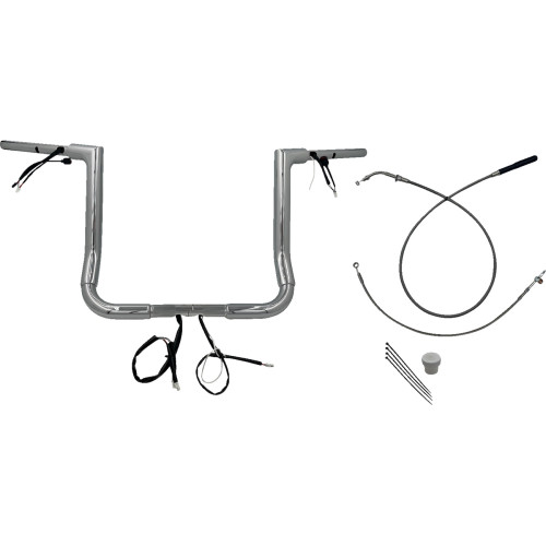 Fat Baggers Inc. 1-1/2" Ez Install Flat Top Handlebar - 14" - Chrome 649014 Fat Baggers Inc. 1-1/2" Ez Install Flat Top Handlebar - 14" - Chrome 649014
