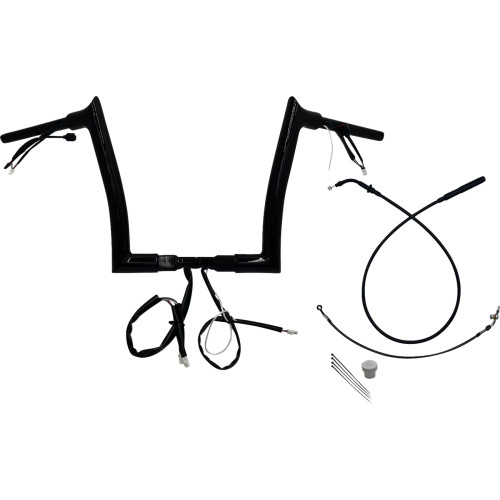 Fat Baggers Inc. 1-1/2" Ez Install Pointed Top Handlebar - 12" - Black 849912-B Fat Baggers Inc. 1-1/2" Ez Install Pointed Top Handlebar - 12" - Black 849912-B