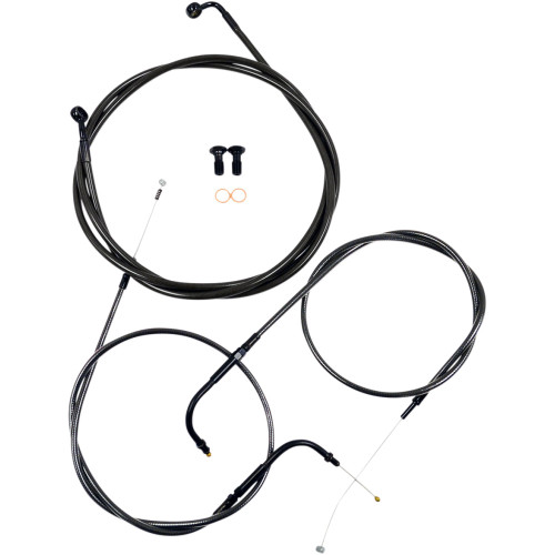 La Choppers Handlebar Cable/Brake Line Kit - 15" - 17" Ape Hanger Handlebars - Midnight La-8100Kt-16M La Choppers Handlebar Cable/Brake Line Kit - 15" - 17" Ape Hanger Handlebars - Midnight La-8100Kt-16M