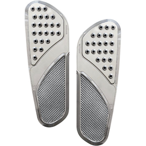 Accutronix Front Floorboards - Chrome Knurled Fbf01-Kdvc Accutronix Front Floorboards - Chrome Knurled Fbf01-Kdvc