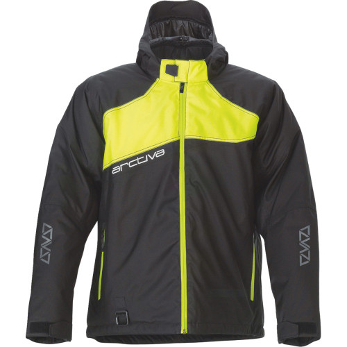 Arctiva Pivot 5 Hooded Jacket - Black/Hi-Vis - Xl Arctiva Pivot 5 Hooded Jacket - Black/Hi-Vis - Xl
