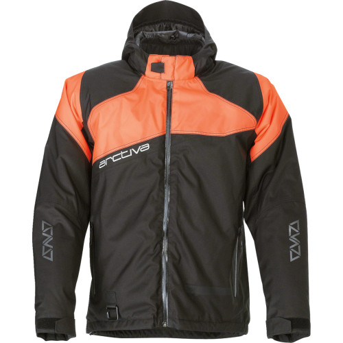 Arctiva Pivot 5 Hooded Jacket - Black/Orange - 3Xl Arctiva Pivot 5 Hooded Jacket - Black/Orange - 3Xl