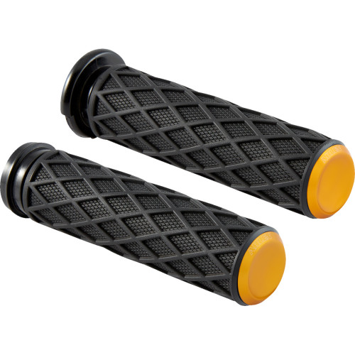 Arlen Ness Grips - Diamond - Tbw - Gold 500-016