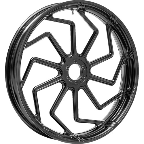 Arlen Ness Wheel - Kickback - 10 Spoke - Forged - Black - 21X3.5 71-506 Arlen Ness Wheel - Kickback - 10 Spoke - Forged - Black - 21X3.5 71-506