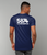 Standard fit navy t-shirt with 5874 logo