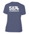 Fitted t-shirt with 5874 logo, available in navy or pink.