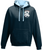 Navy varsity hoodie with 5874 logo, featuring drawstrings and a kangaroo pocket