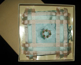 Vintage 1920s Flapper Foldover Rayon And Ribbon Handkerchief Case In Box