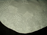Victorian Edwardian 27 Inch Mountmellick Embroidery Table Doily M Monogram