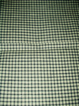 Early 1900s 1920s Blue And White Check Homespun Fabric Yardage