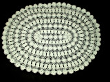 Vintage 1920 Hand Made Irish Crochet Oval Table Dresser Doily