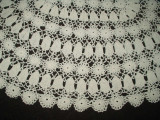 Vintage 1920 Hand Made Irish Crochet Oval Table Dresser Doily