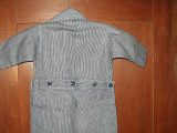 Vintage 1950s Child Demin Coveralls Blue Stripe Happy Jack Label