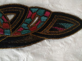 Art Deco Dress Hat Embroidery Trim French 1920s Flapper Embellishment