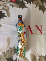 Vintage Indian Christmas Tree  Ornament Headdress Pipe Mercury Glass