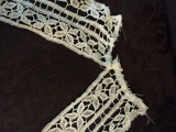 Hand Made Tape Lace Collar Dress Front Piece Victorian Edwardian Antique