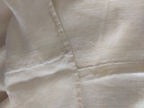 Antique Natural Linen Homespun Bed Sheet Hand Loom Center Seam Americana