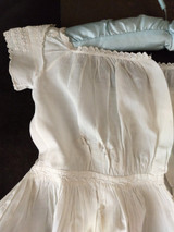 Victorian 1850s Child Dress Fine Whitework Embroidery Cap Sleeve 