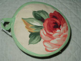Cute vintage 1950s  Handmade  Floral Fabric Hat Pincushion