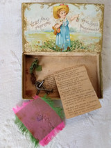 Vail Bros Little Folks Perume Gift Box Victorian Girl Antique Early 1900's