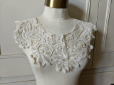 Victorian Tape Lace Battenburg Dress Collar Flower Design