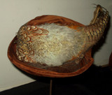 Antique Edwardian 1912 Titanic Brown Velvet Pheasant Feathers Hat