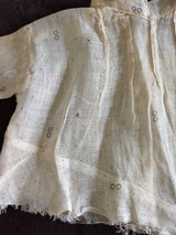 Antique Doll Blouse Voile Print Fabric Tucks Home Sewn Primitive Edwardian 1915