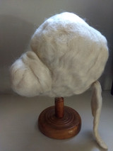 Antique 1900s White Mohair Wig Costuming Theatrical Masquerade Head Piece Never Worn